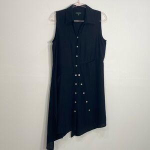 For Cynthia Black Sleeveless Mini Dress